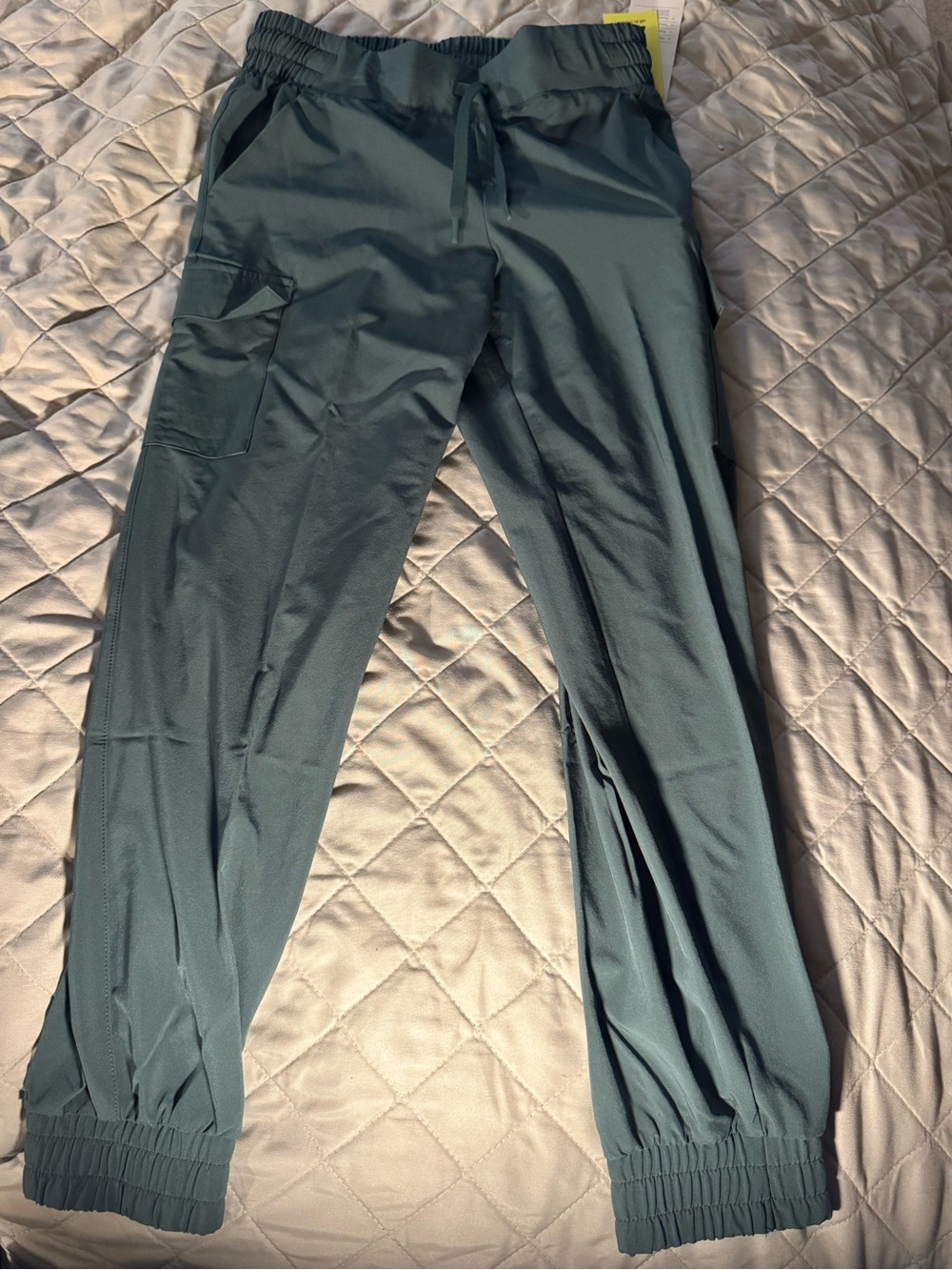 Forest Green Cargo Jogger Pants